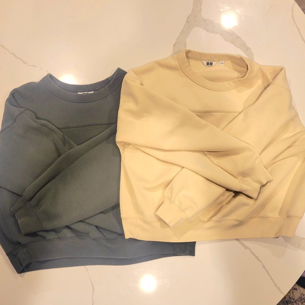 Uniqlo Green & Off White Sweatshirts
